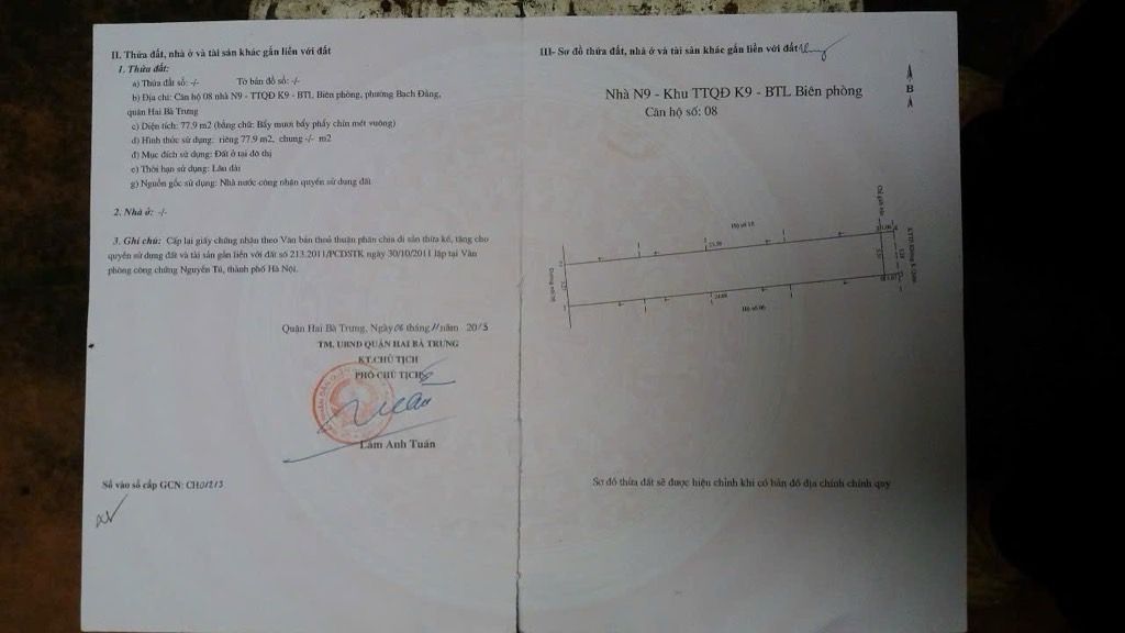 Bán nhà Nguyễn Khoái - diện tích 77,9m2 3 tầng - Ô tô đỗ cửa - giá 18,5 tỷ