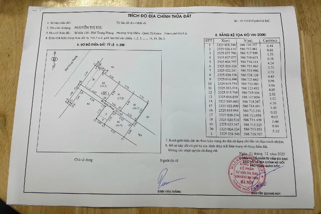 Bán nhà Trung Phụng - diện tích 25.7m2 3 tầng - Mặt phố kinh doanh - giá 16,8 tỷ