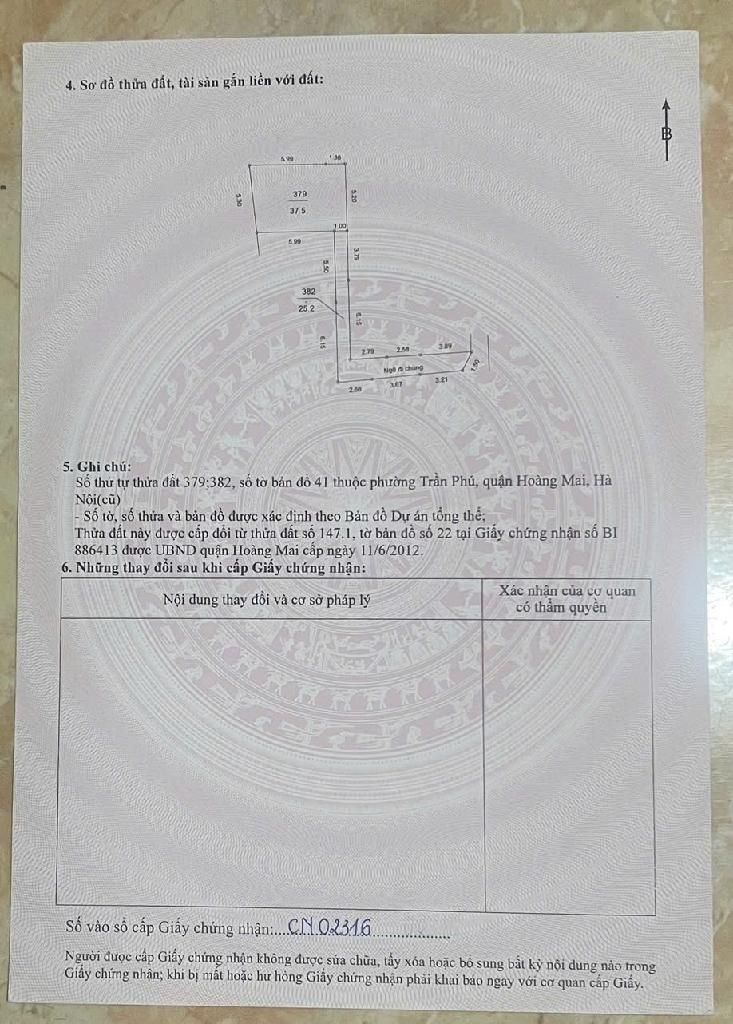 Bán nhà Khuyến Lương - diện tích 37,5m2 4 tầng - Ô tô cách 50m - giá 6,3 tỷ
