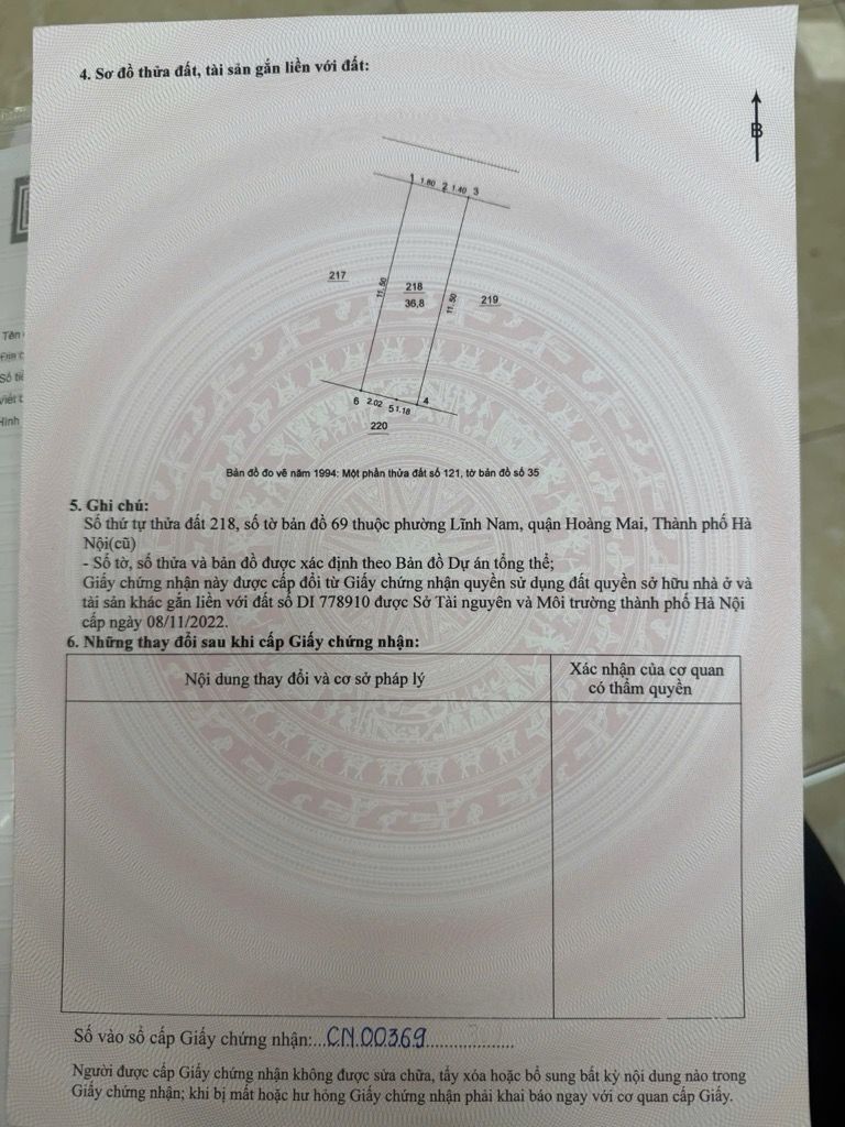Bán nhà Thuý Lĩnh - diện tích 36.8m2 5 tầng - Thang máy - giá 7,6 tỷ