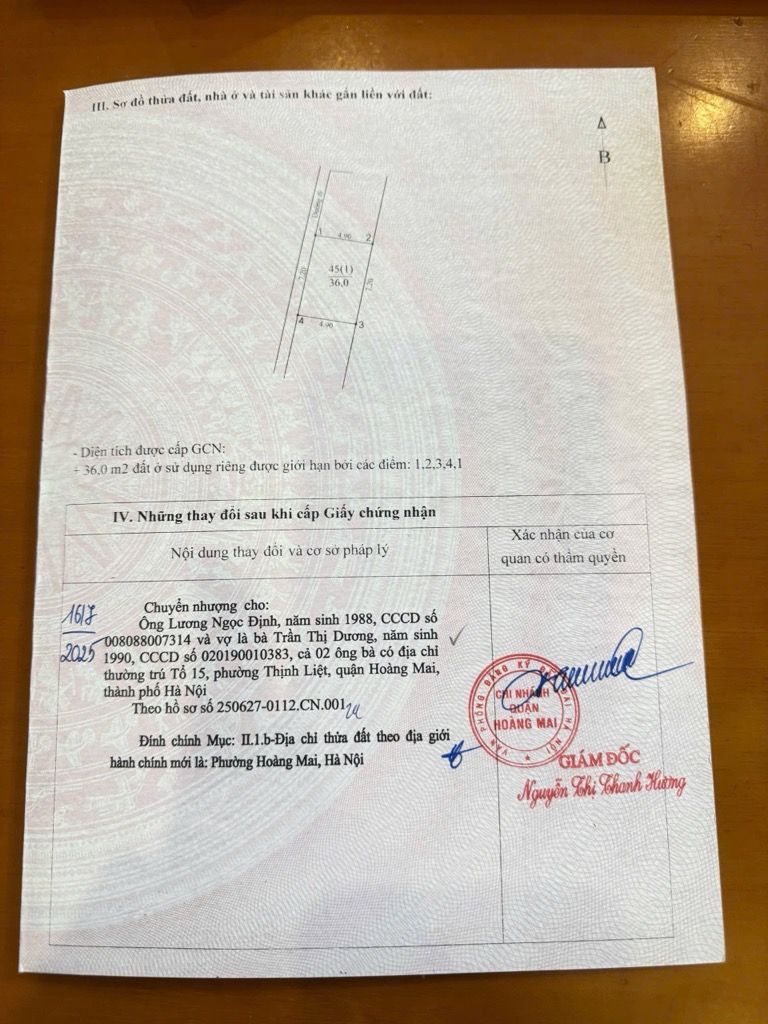 Bán nhà Giáp Nhị - diện tích 36m2 4 tầng - Ô tô đỗ cửa - giá 7,9 tỷ