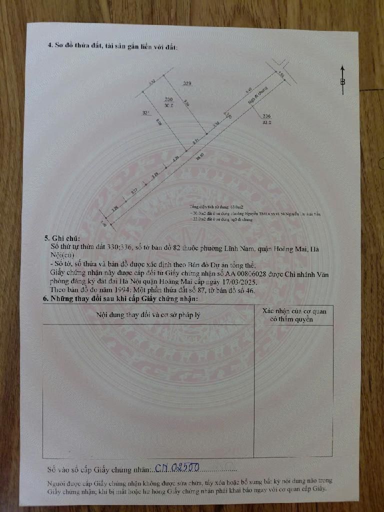Bán nhà Thúy Lĩnh - diện tích 30m2 6 tầng - Nhà mới, thang máy, ô tô tải vào tận cổng - giá 7,25 tỷ