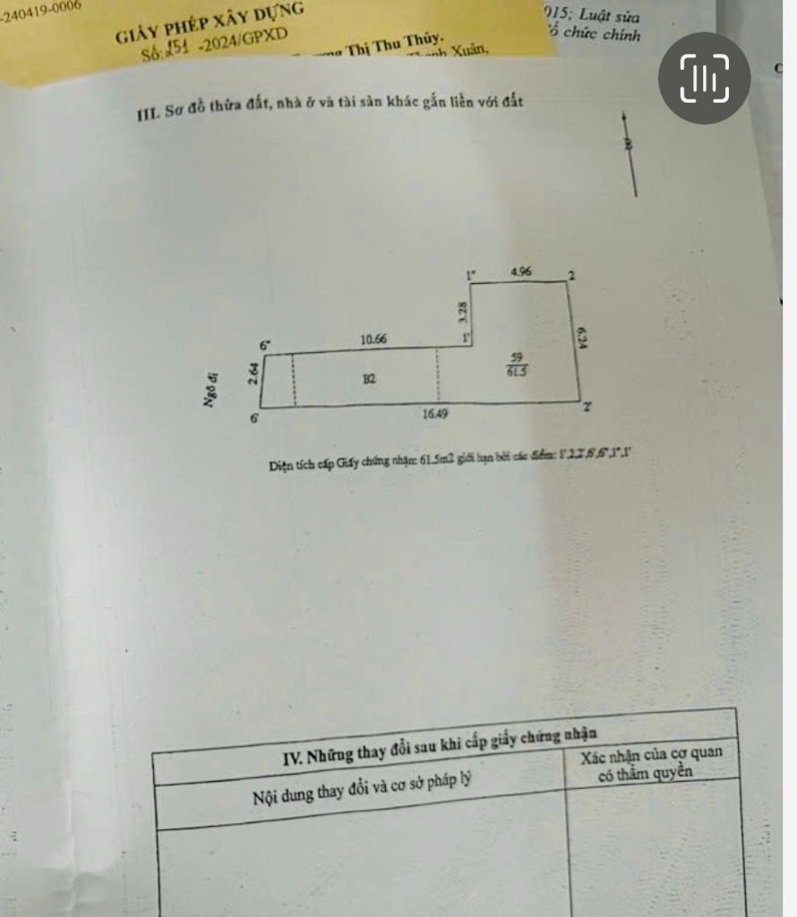 Bán nhà Vũ Tông Phan - diện tích 62m2 6 tầng - Ô TÔ QUA NHÀ - giá 16,28 tỷ
