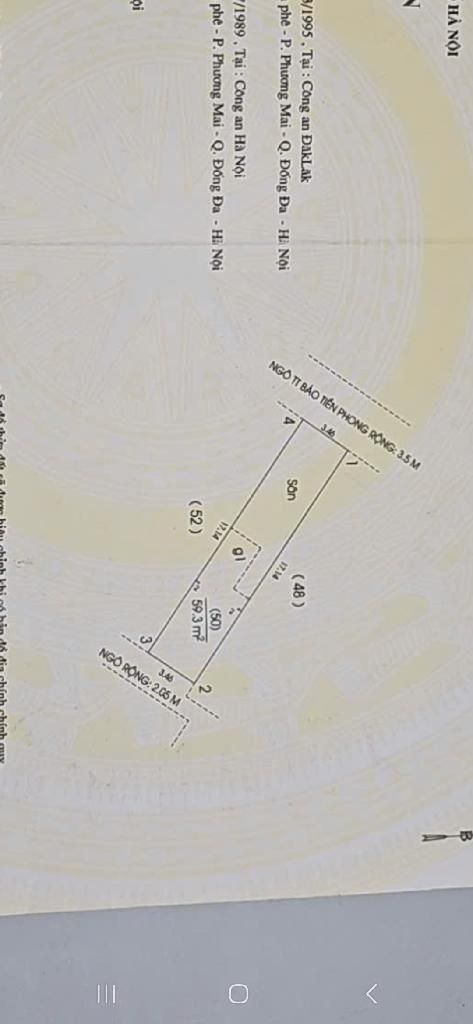 Bán nhà Nguyễn Lương Bằng - diện tích 59,3m2 3 tầng - ô tô đỗ cửa - giá 14,2 tỷ