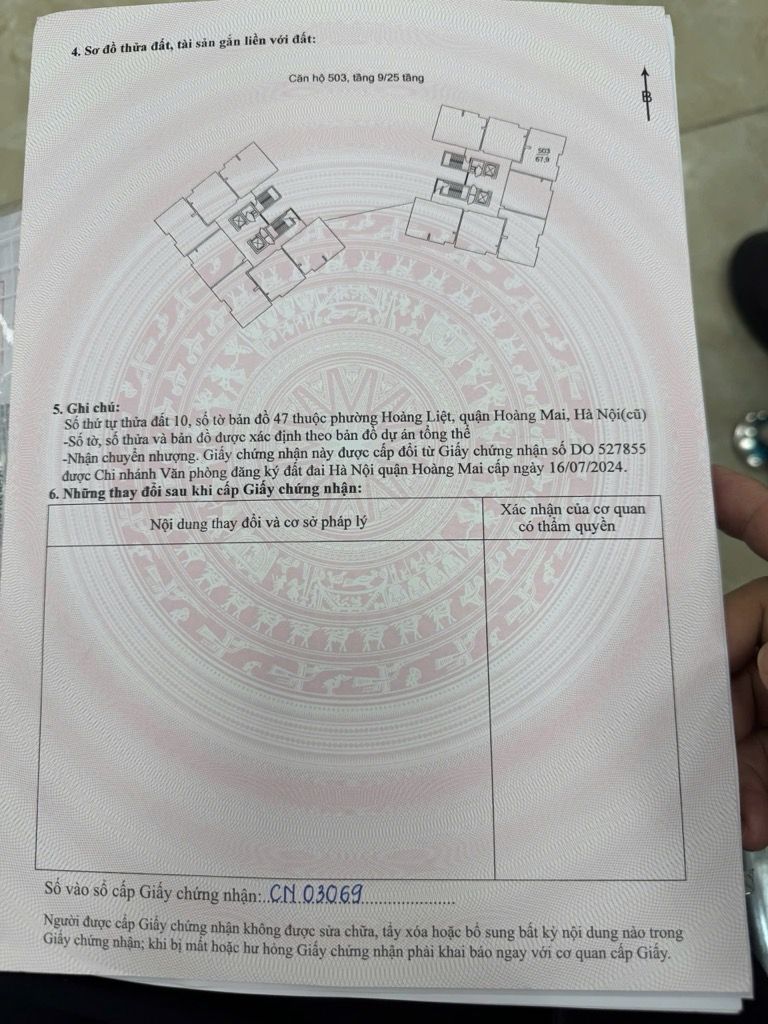 Bán nhà Hoàng Liệt - diện tích 68m2 30 tầng - Căn hộ đẹp, hai thoáng - giá 6 tỷ