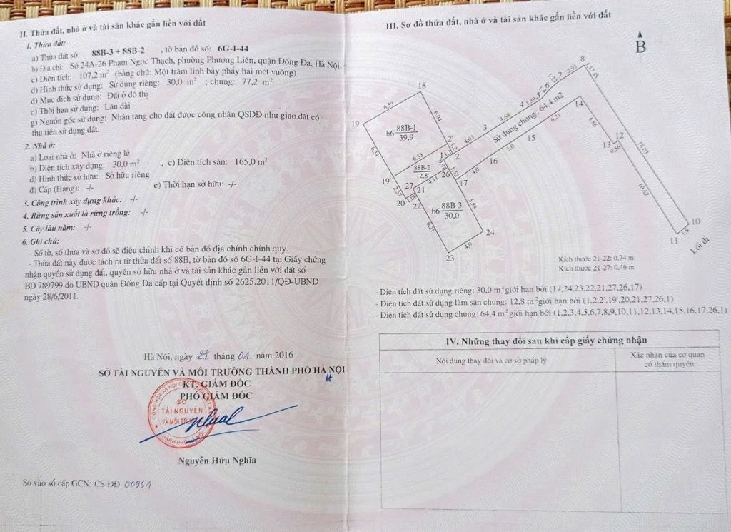 Bán nhà Phạm Ngọc Thạch - diện tích 82.7m2 6 tầng - Gần phố - giá 21,8 tỷ