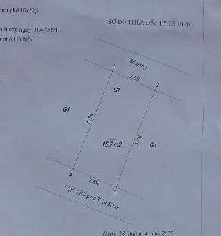 Bán nhà Tân Khai - diện tích 15m2 2 tầng - mặt ngõ ba gác - giá 1,25 tỷ