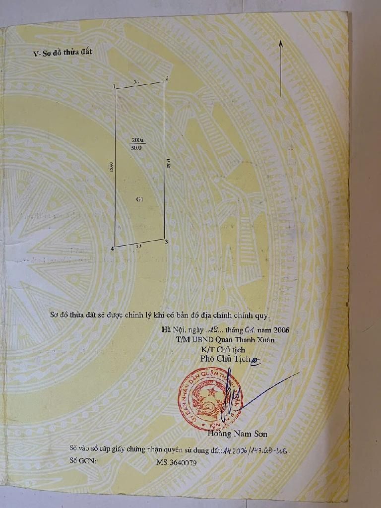 Bán nhà Bùi Xương Trạch - diện tích 50m2 1 tầng - LÔ GÓC 2 THOÁNG - giá 12 tỷ