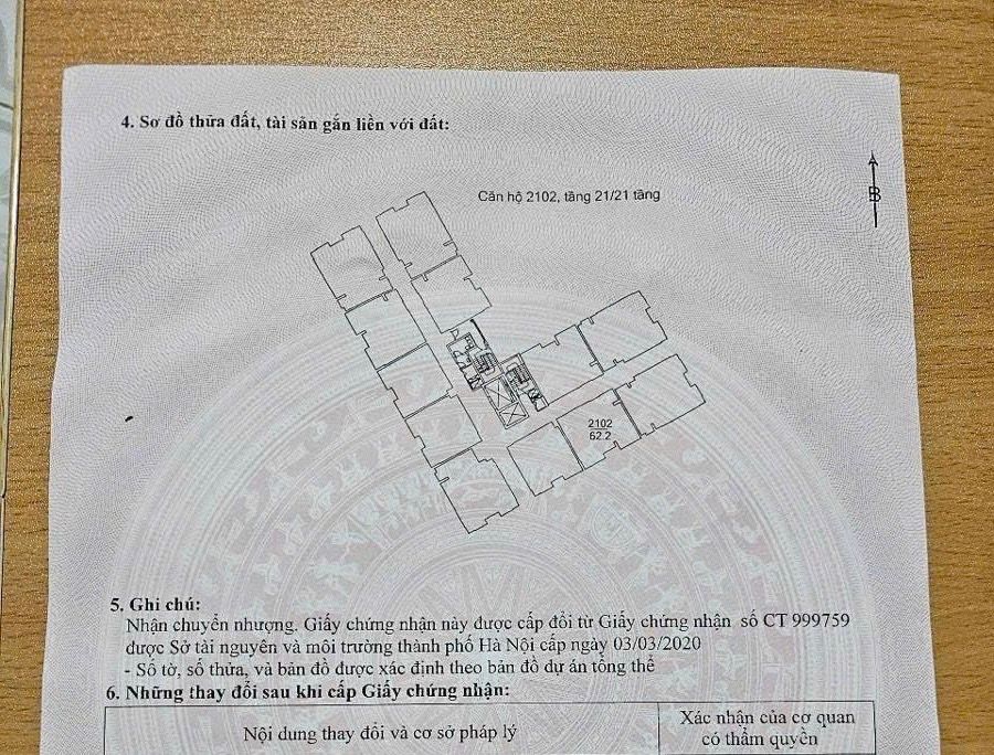 Bán nhà Hoàng Liệt - diện tích 62.2m2 21 tầng - Sổ đỏ chính chủ - giá 5,5 tỷ