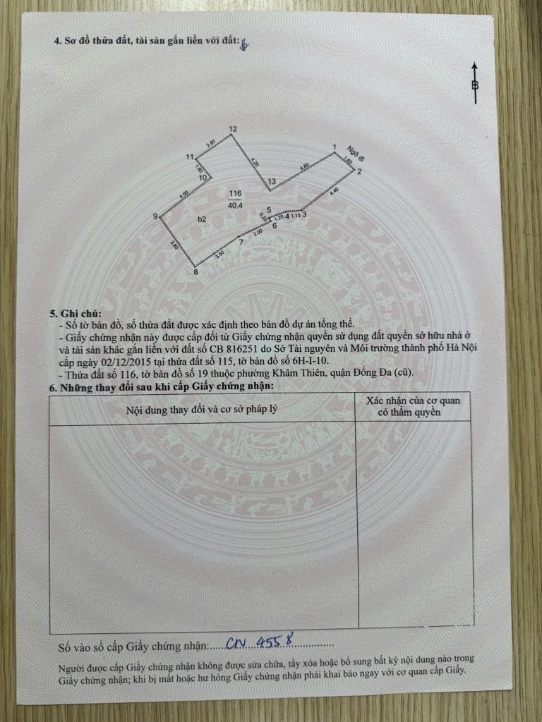 Bán nhà Hồ Bãi Cát - diện tích 40m2 4 tầng - Nhà trung tâm Quận Đống Đa, vài bước ra phố Khâm Thiên - giá 5,8 tỷ