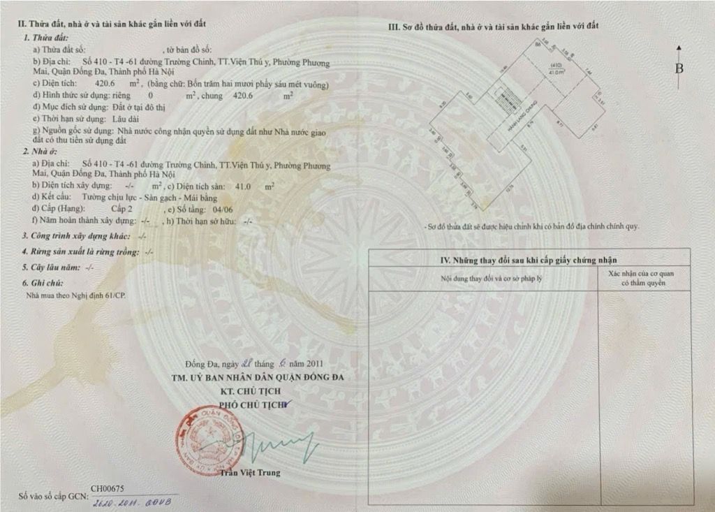 Bán nhà Trường Chinh - diện tích 60m2 1 tầng - căn góc 3 mặt thoáng - giá 4,6 tỷ