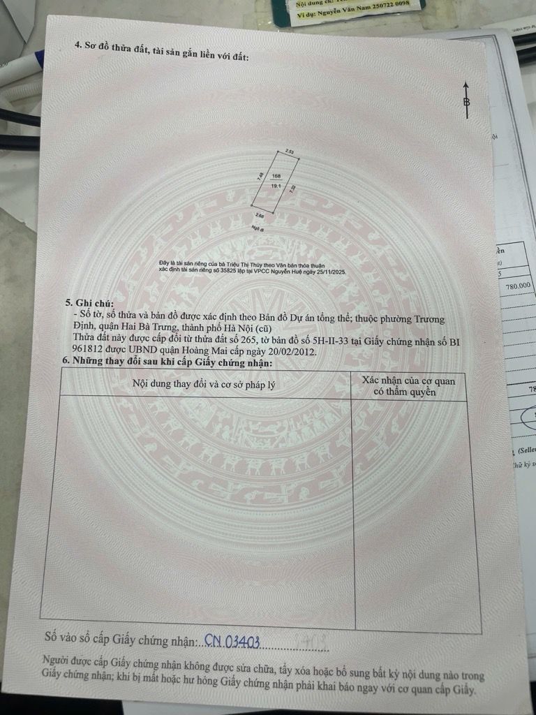 Bán nhà Trương Định - diện tích 20m2 5 tầng - Nhà full nội thất - giá 6,6 tỷ