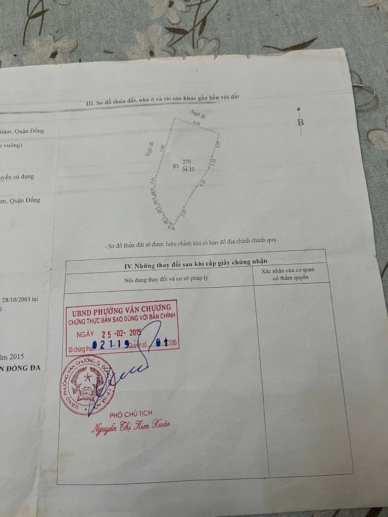 Bán nhà Thông Phong - diện tích 34m2 3 tầng - Nhà 3 mặt tiền - giá 8,5 tỷ