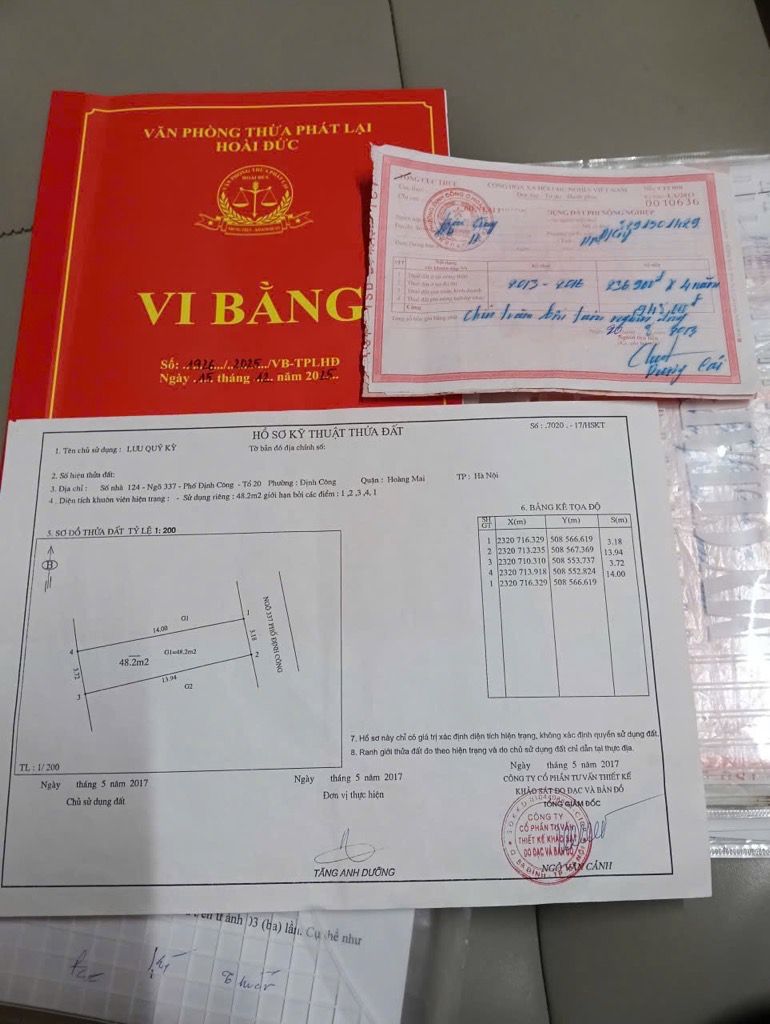 Bán nhà Định Công - diện tích 48.2m2 3 tầng - Mặt ngõ Ô tô thông - giá 7,2 tỷ