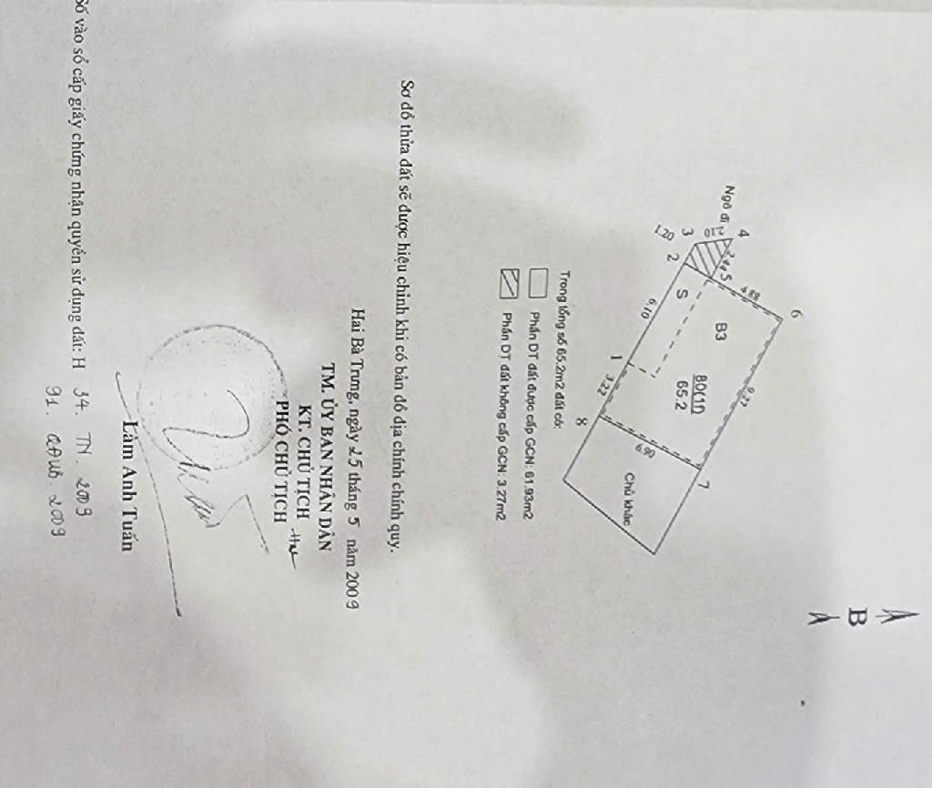 Bán nhà Trần Khát Chân - diện tích 62m2 4 tầng - Nhà vị trí, nhà cách ô tô chỉ 80m - giá 12 tỷ