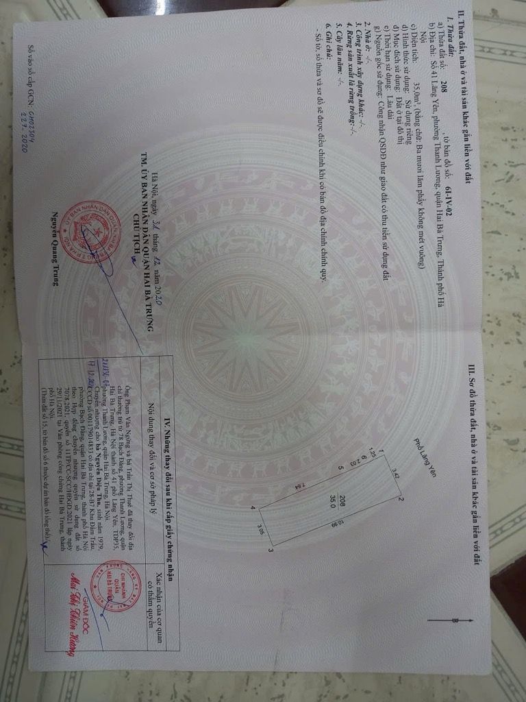 Bán nhà Lãng Yên - diện tích 38m2 4 tầng - Nhà lô góc 3 mặt thoáng - giá 10,5 tỷ