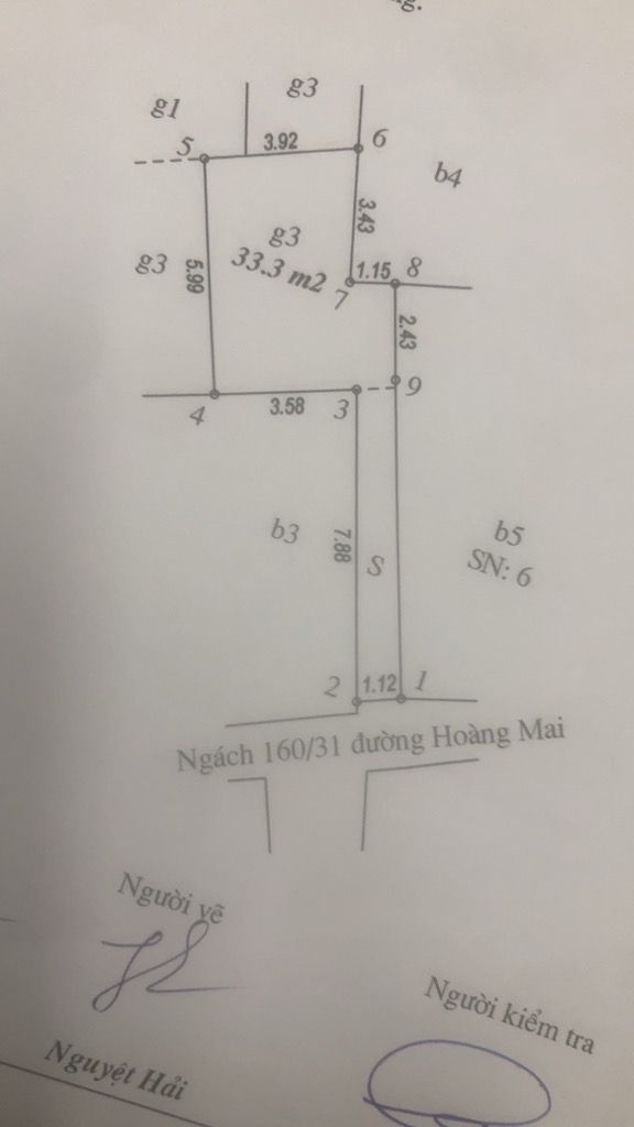 Bán nhà Nguyễn Đức Cảnh - diện tích 33m2 3 tầng - Mặt ngõ ba gác - giá 3,5 tỷ