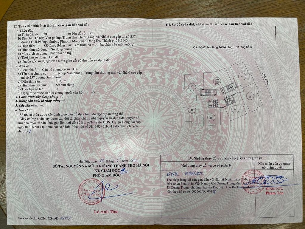 Bán nhà Giải Phóng - diện tích 108.7m2 14 tầng - lô góc 3 mặt thoáng - giá 11,4 tỷ