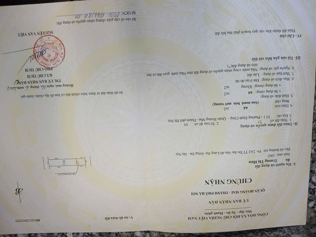 Bán nhà Trần Điền - diện tích 64m2 5 tầng - MẶT PHỐ KINH DOANH SẦM UẤT - giá 13,5 tỷ