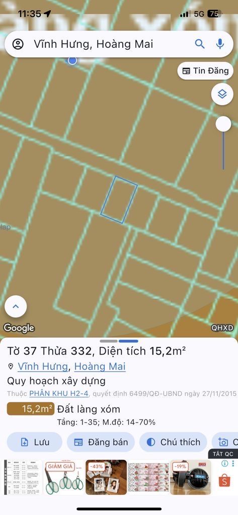 Bán nhà Vĩnh Hưng - diện tích 15m2 6 tầng - ĐẦU PHỐ VĨNH HƯNG - giá 3,39 tỷ