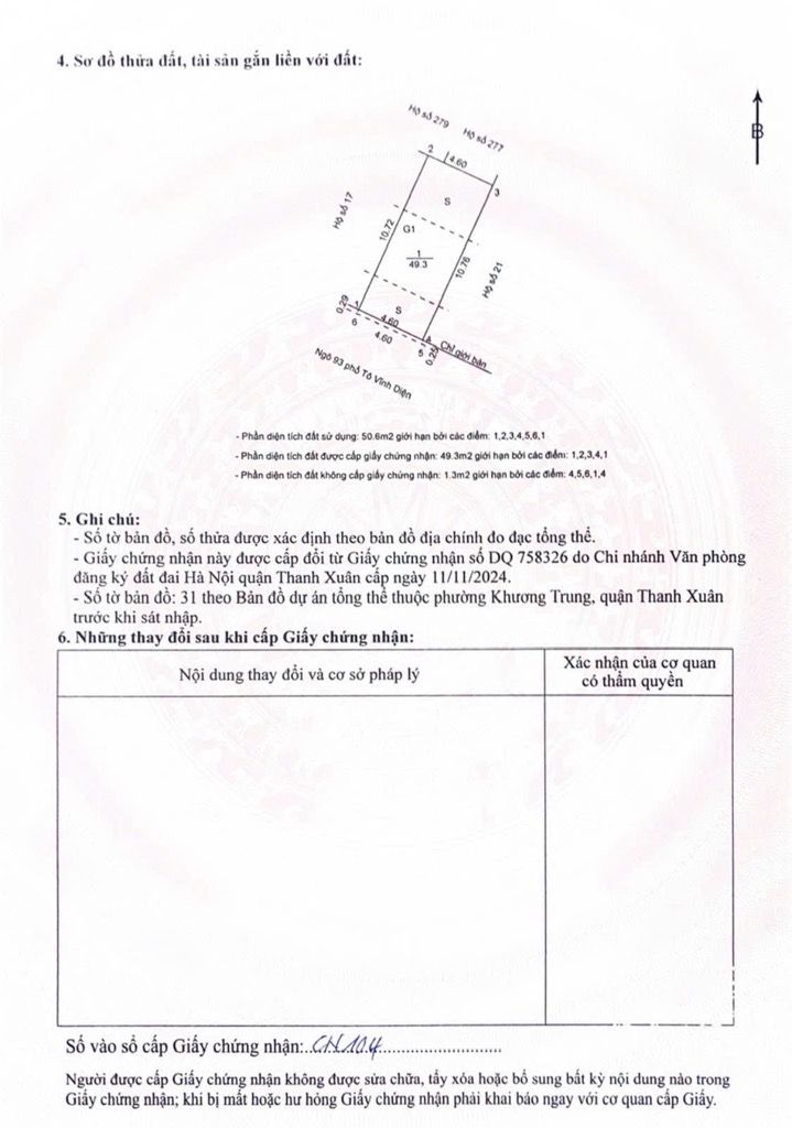 Bán nhà Tô Vĩnh Diện - diện tích 49,3m2 5 tầng - Ô TÔ VÀO NHÀ - giá 18,9 tỷ