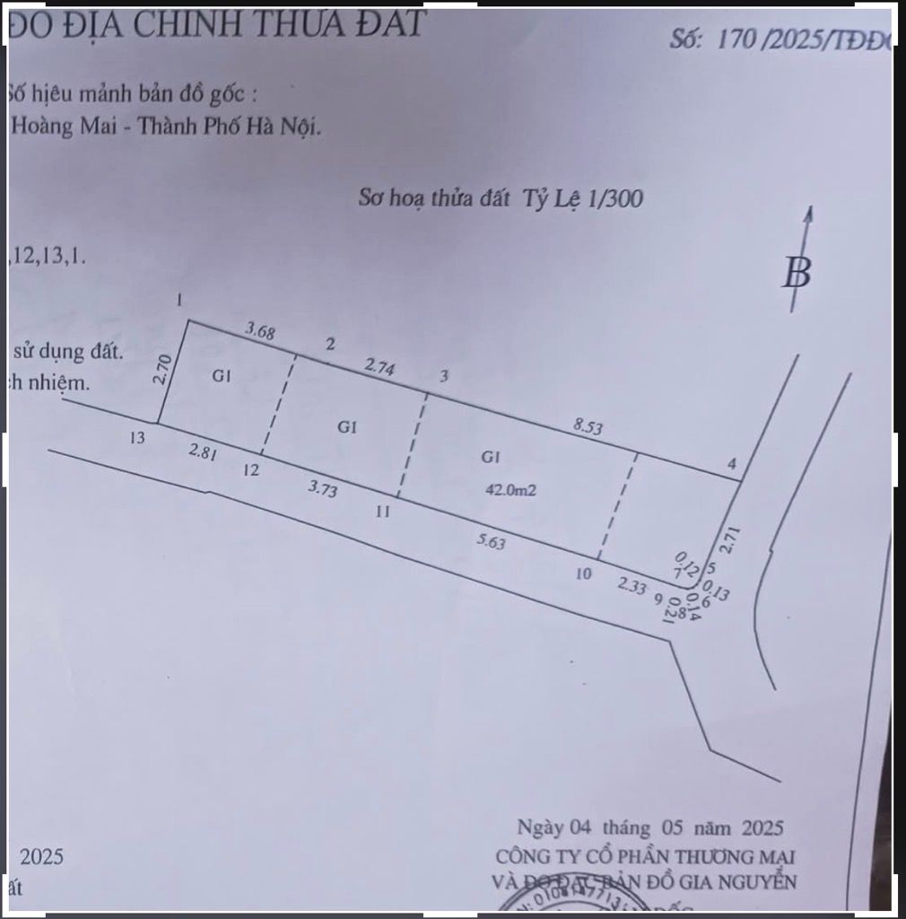 Bán nhà Mai Động - diện tích 42m2 2 tầng - Lô góc - giá 3,15 tỷ