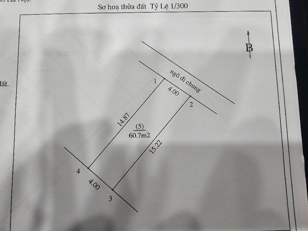 Bán nhà Định Công Hạ - diện tích 61m2 1 tầng - gần ô tô tránh - giá 1,78 tỷ