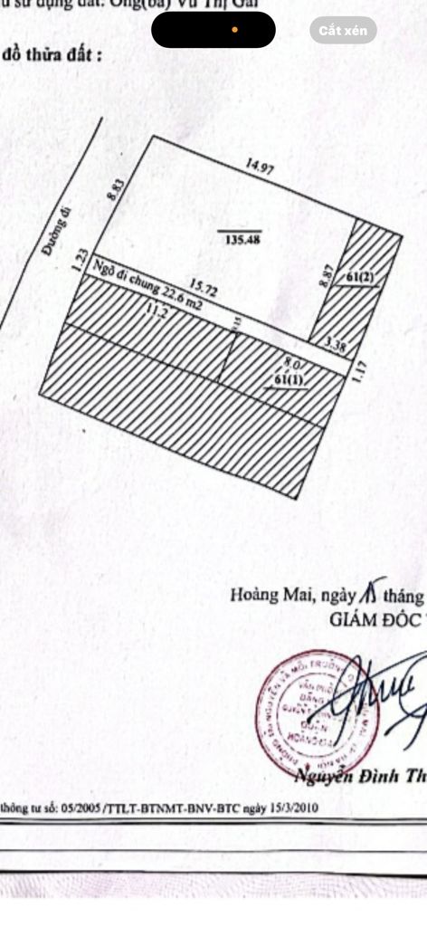 Bán nhà Thụy Lĩnh - diện tích 50m2 1 tầng - Lô góc 2 mặt thoáng - giá 7,9 tỷ