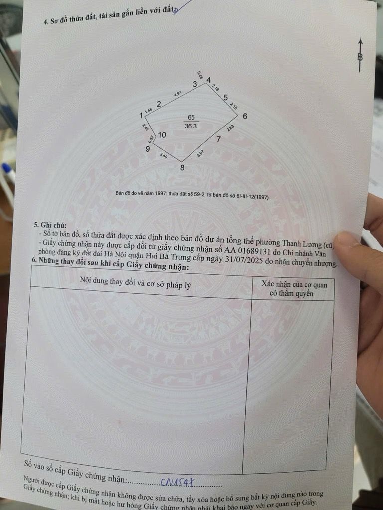 Bán nhà Trần Khát Chân - diện tích 36,3m2 5 tầng - Nhà đẹp ở luôn - giá 7,5 tỷ