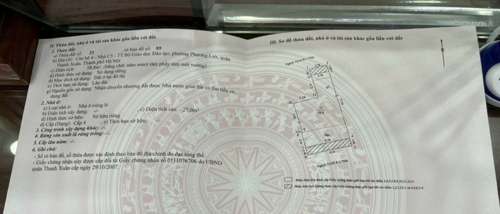 Bán nhà Phan Đình Giót - diện tích 68m2 6 tầng - ô tô tránh - giá 18 tỷ