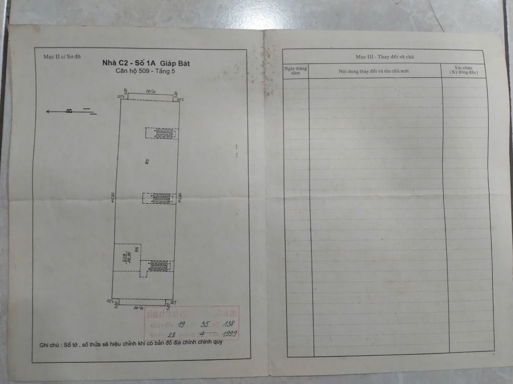 Bán nhà Giải phóng - diện tích 55m2 5 tầng - Nhà tập thể tầng cao, full nội thất - giá 3,34 tỷ