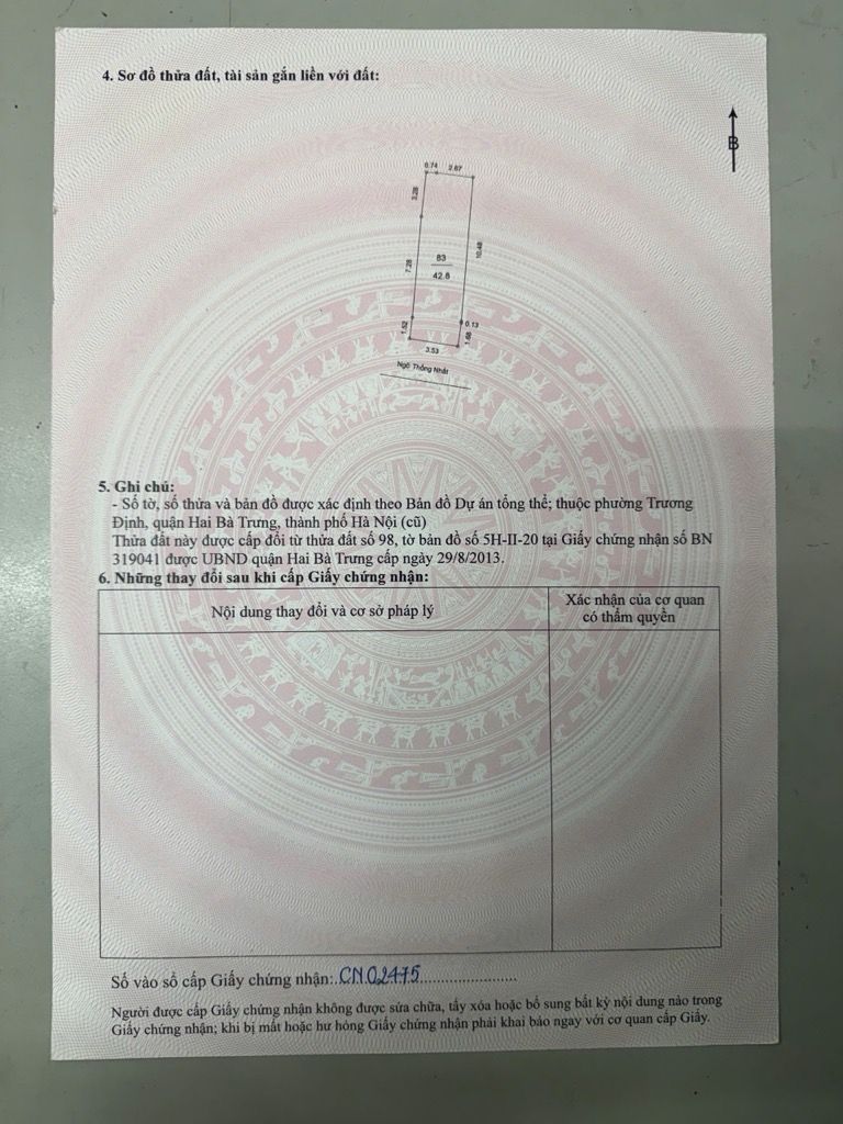 Bán nhà Ngõ Thống Nhất - diện tích 43m2 4 tầng - Ô TÔ ĐỖ CỬA - giá 13,8 tỷ