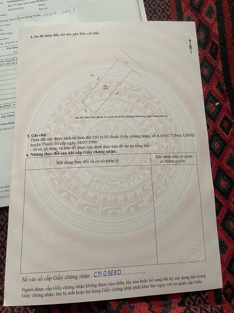 Bán nhà Lĩnh Nam - diện tích 103.5m2 1 tầng - Đất mặt ngõ ô tô thông - giá 22 tỷ