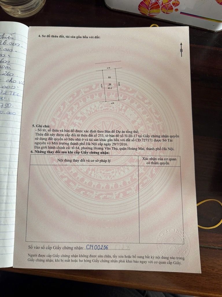 Bán nhà Hoàng Mai - diện tích 43.2m2 6 tầng - Phân lô ô tô 7 chỗ vào nhà - giá 19,5 tỷ