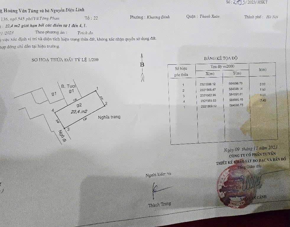 Bán nhà Vũ Tông Phan - diện tích 23m2 3 tầng - LÔ GÓC 3 MẶT THOÁNG - giá 2,5 tỷ