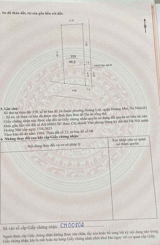 Bán nhà Giải Phóng - diện tích 46.2m2 7 tầng - Ô tô đỗ cửa - giá 15,3 tỷ