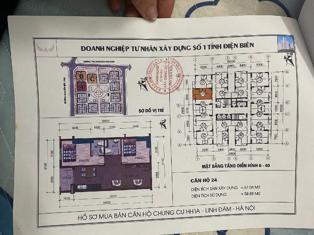 Bán nhà Linh Đàm - diện tích 68m2 8 tầng - Căn hộ tầng 8 view thoáng - giá 3,9 tỷ
