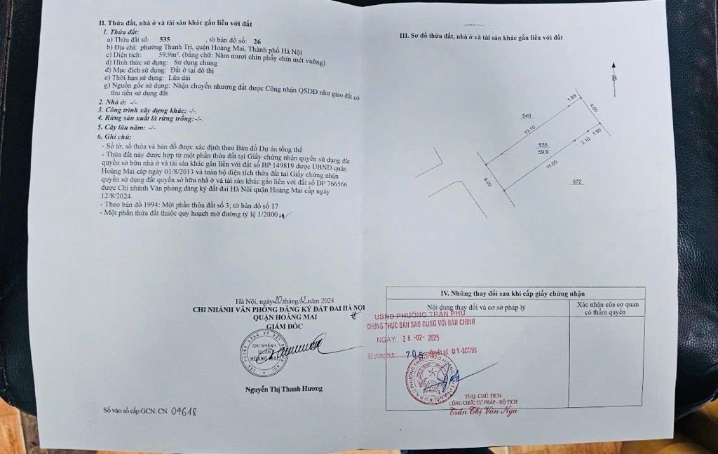 Bán nhà Thanh Đàm - diện tích 59.9m2 5 tầng - Ô tô - giá 16,3 tỷ