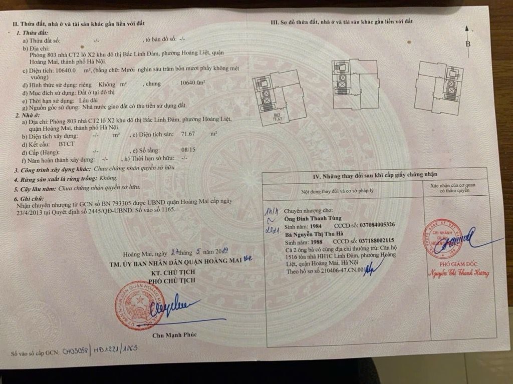 Bán nhà Bắc Linh Đàm - diện tích 72m2 8 tầng - CỰC HIẾM - TRUNG TÂM LINH ĐÀM - giá 6,2 tỷ