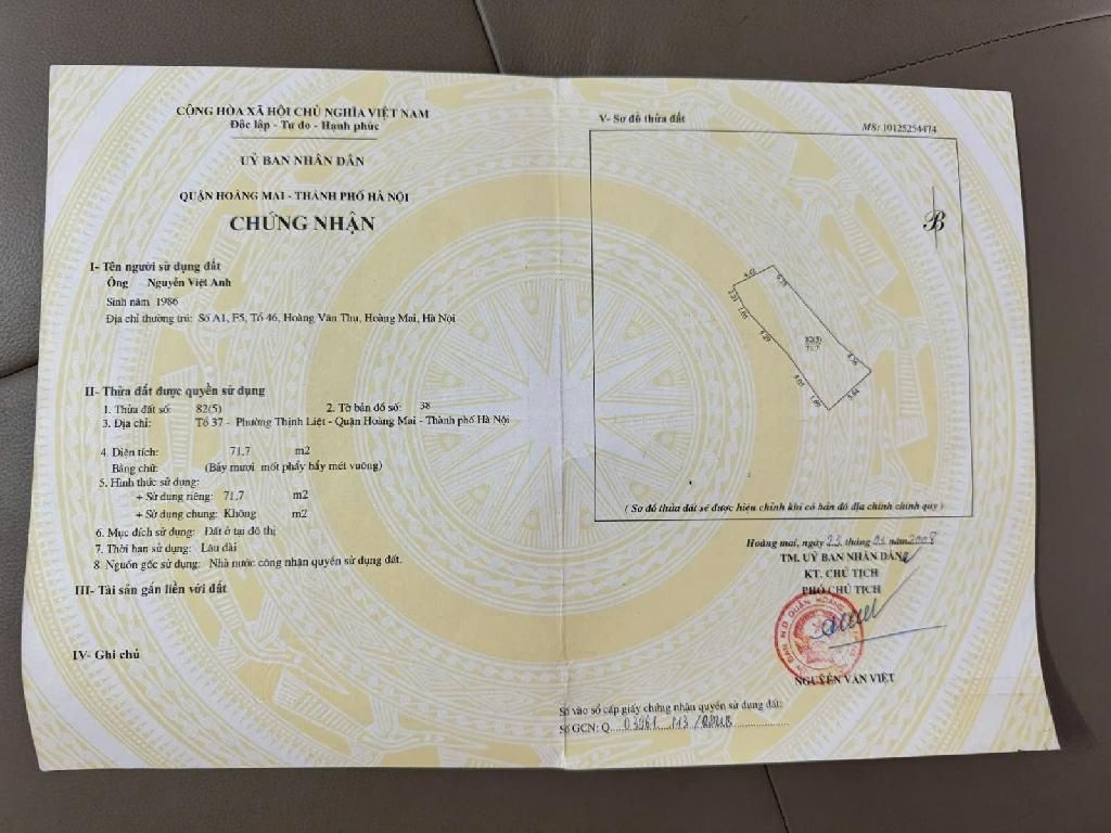 Bán nhà Nguyễn Chính - diện tích 71.7m2 2 tầng - Ô TÔ - LÔ ĐẤT ĐẸP - giá 8 tỷ