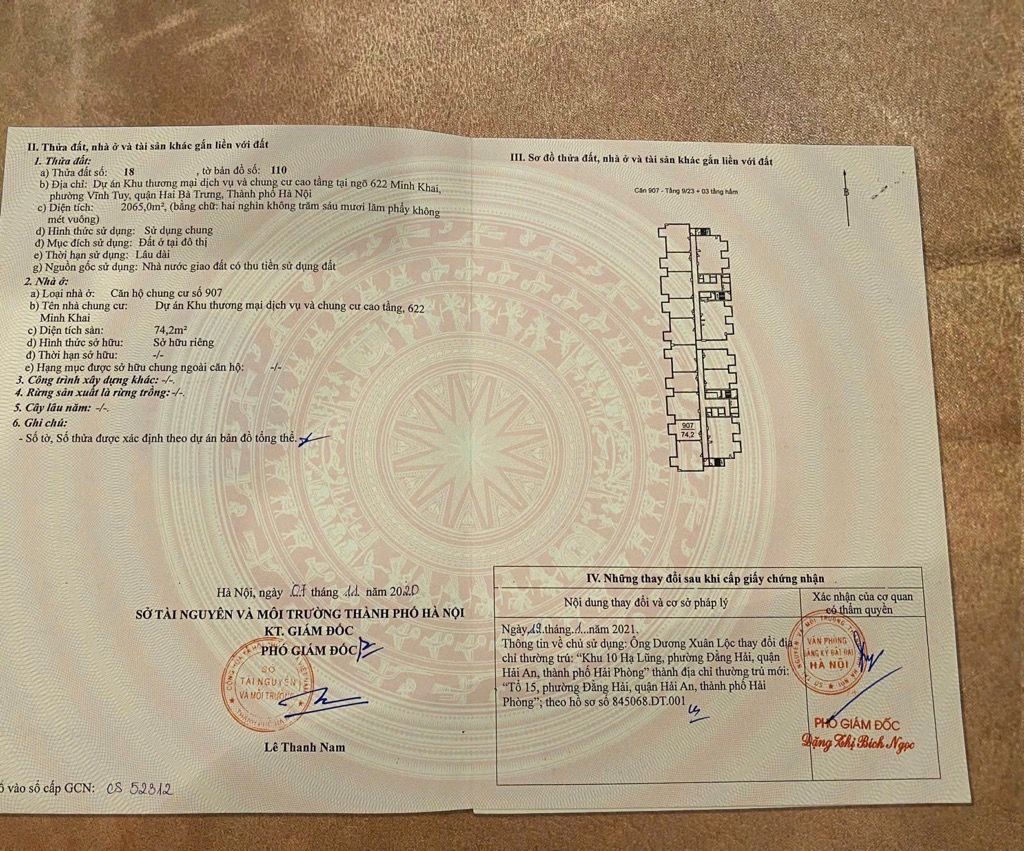 Bán nhà Minh Khai - diện tích 75m2 1 tầng - Căn hộ 2 ngủ 2 WC - giá 8,1 tỷ