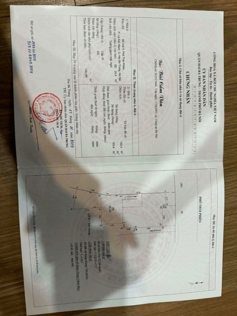 Bán nhà Thái Phiên - diện tích 60m2 3 tầng - gần Vincom Bà Triệu - giá 7 tỷ