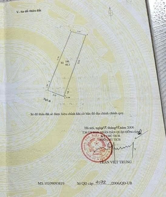 Bán nhà Tôn Đức Thắng - diện tích 48m2 6 tầng - Dòng tiền ổn định - giá 20 tỷ