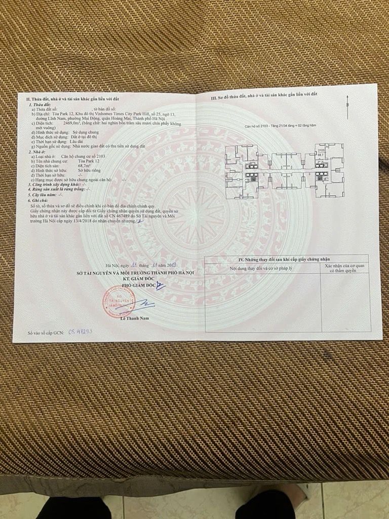 Bán nhà Minh Khai - diện tích 69m2 21 tầng - Lô góc 2 ban công - giá 13 tỷ