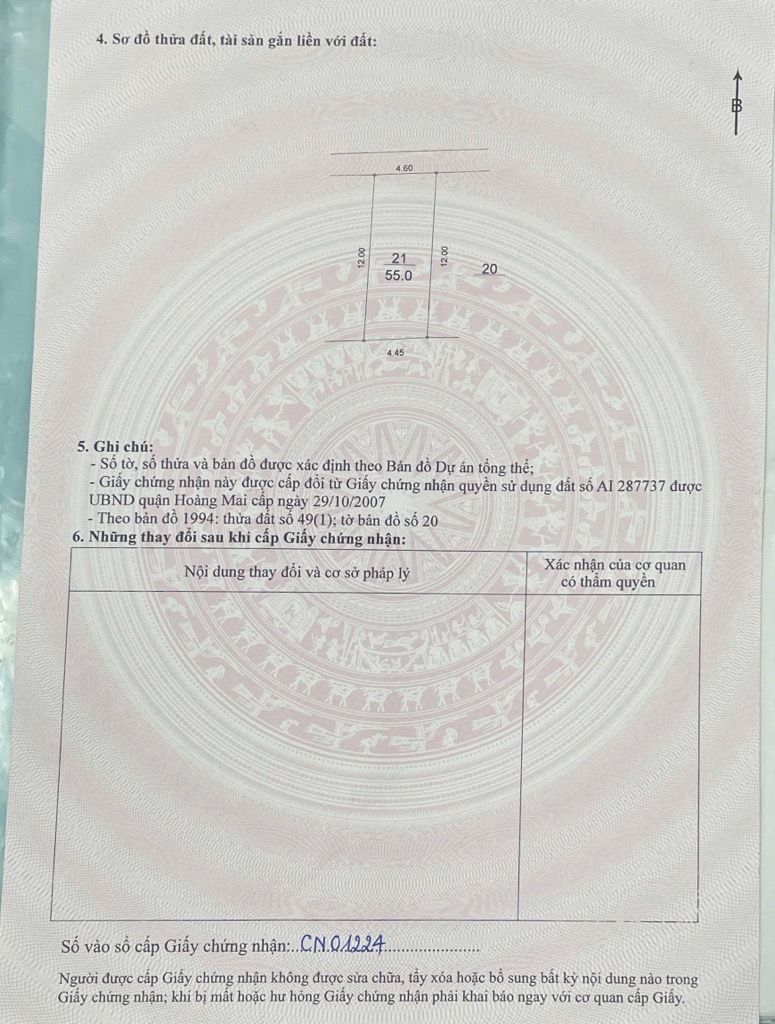 Bán nhà Nguyễn Khoái - diện tích 55m2 1 tầng - ô tô đỗ sát nhà - giá 7,2 tỷ