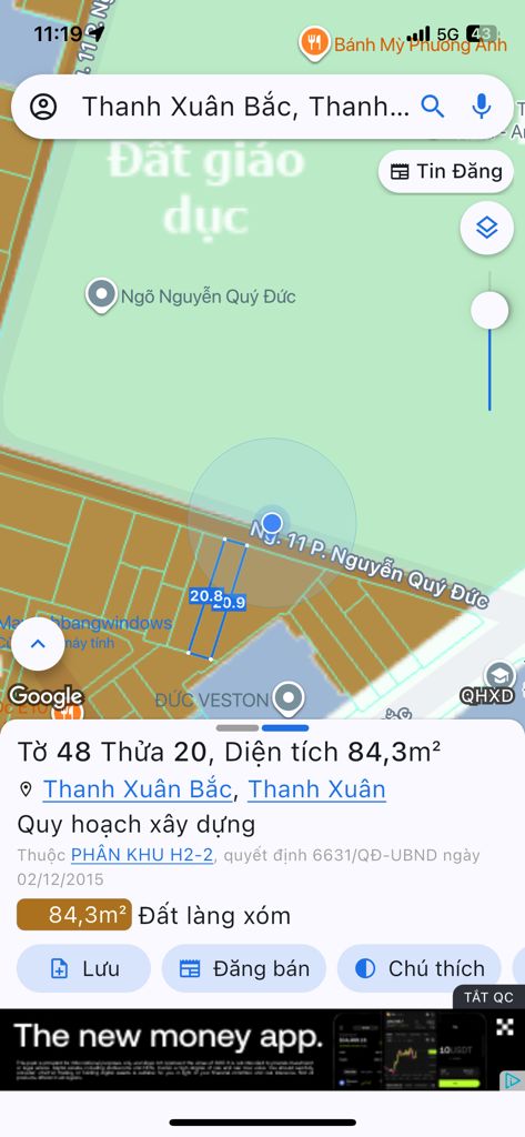Bán nhà Nguyễn Quý Đức - diện tích 85m2 6 tầng - Mặt ngõ ô tô thông - giá 23,2 tỷ