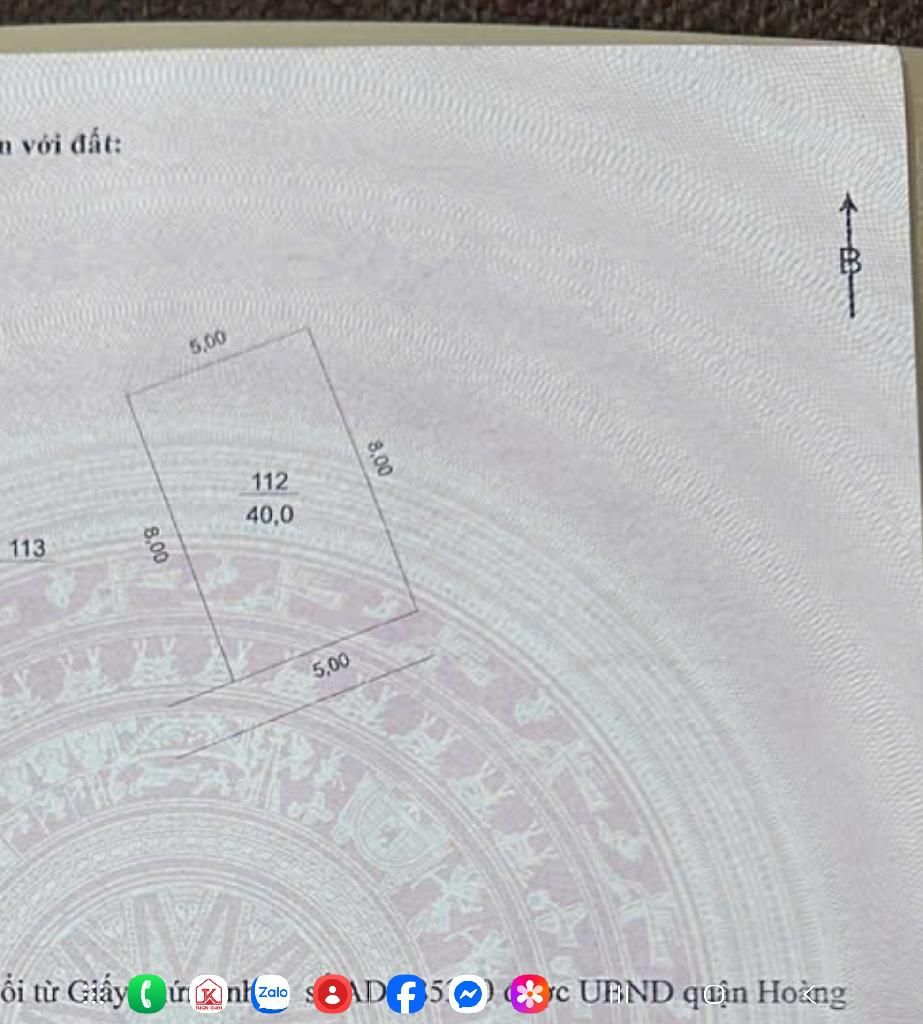 Bán nhà Ngọc Hồi - diện tích 40m2 6 tầng - thang máy - giá 9,5 tỷ