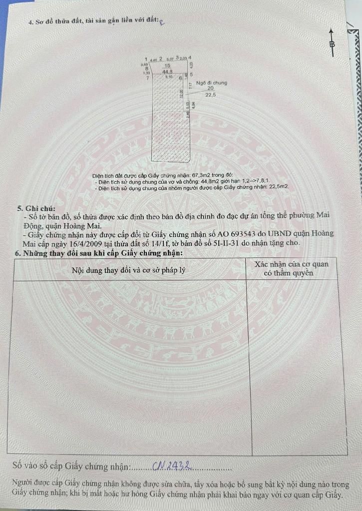 Bán nhà Tam Trinh - diện tích 45m2 5 tầng - ô tô tránh - giá 11,5 tỷ