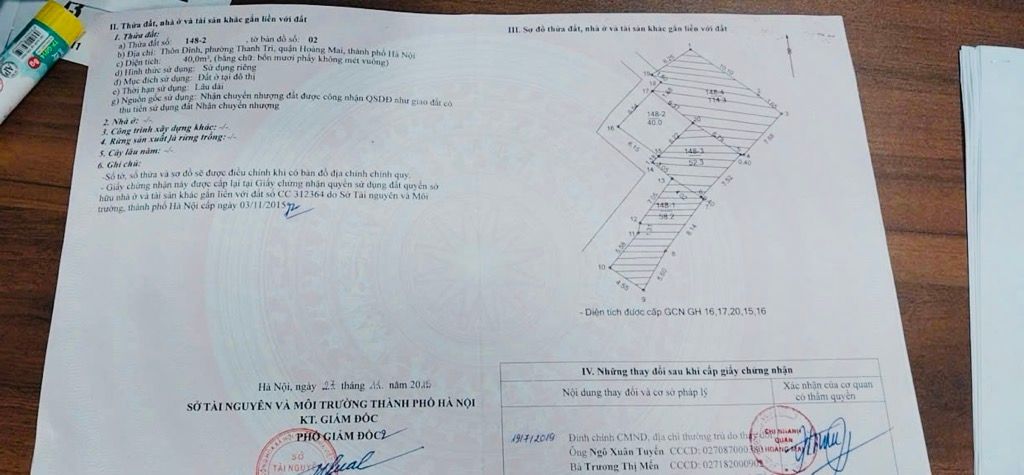 Bán nhà Nguyễn Khoái - diện tích 40m2 3 tầng - ngõ thông hai đầu - giá 8 tỷ