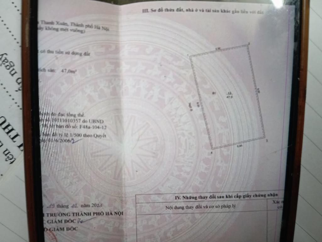 Bán nhà Giáp Nhất - diện tích 49m2 6 tầng - Nhà lô góc - giá 13,8 tỷ